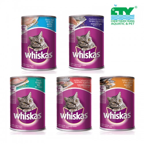 WHISKAS 1+ MACKEREL WET CAN FOOD 400G